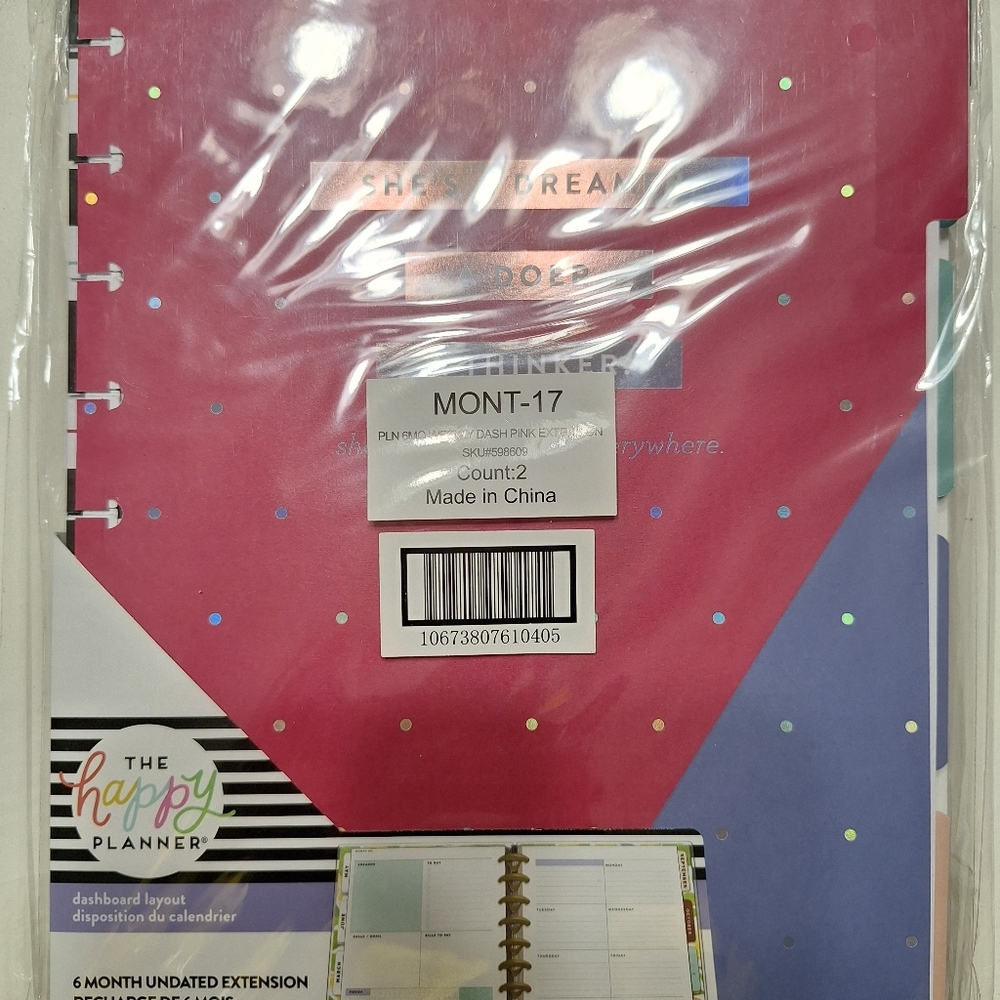 HAPPY PLANNER classic size dashboard extension packs